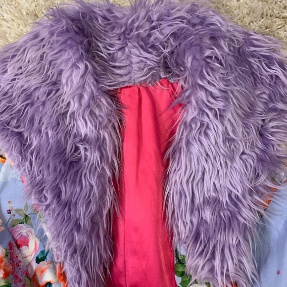Custom Designer Floral Festival Fur Coat. - Picture 8 of 10